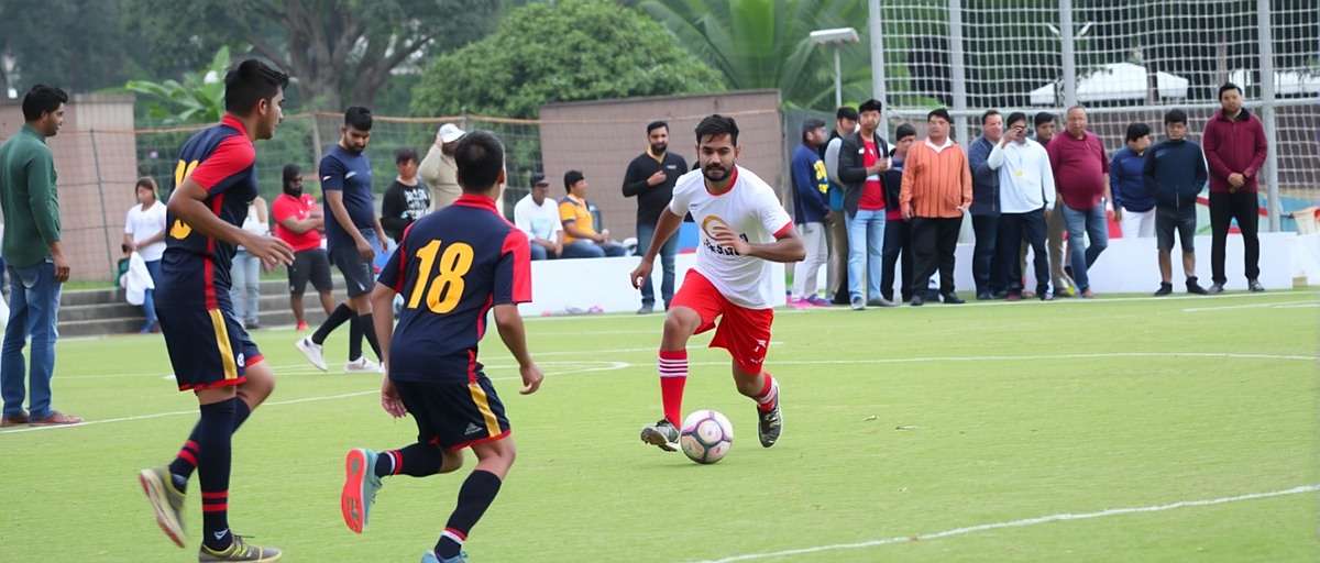 Goa Football Gladiator community tournament in Bangalore with players and spectators